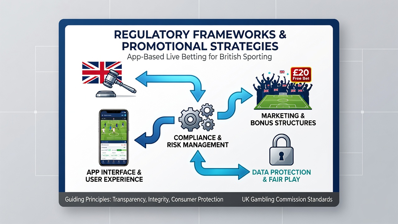 Mobile app interface showing live betting promotions under regulatory guidelines